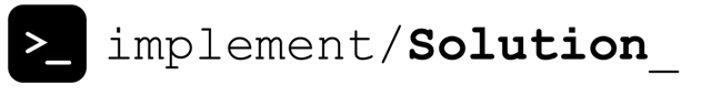 Implement Solution logo in black